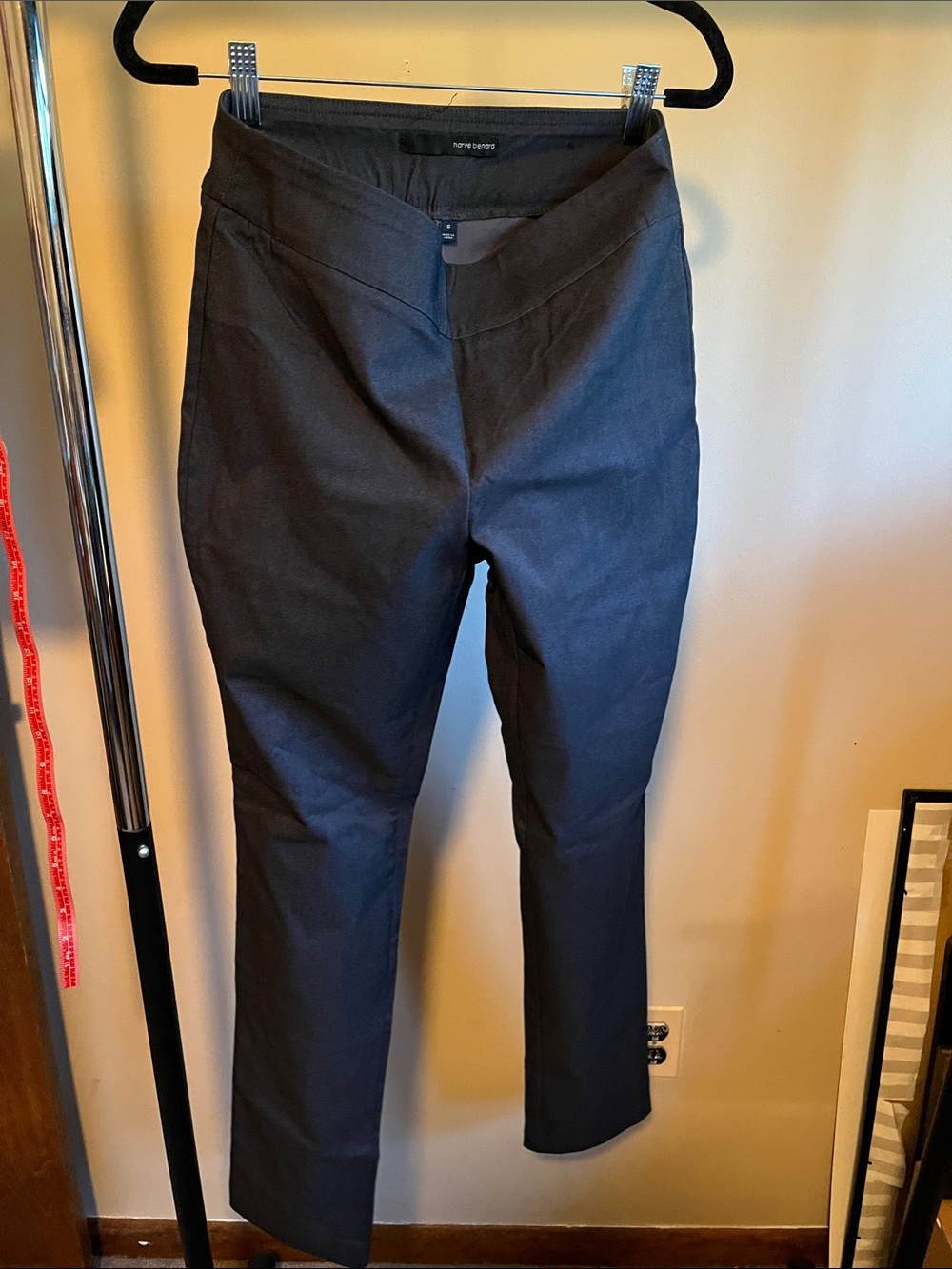 Harve Benard Black Straight Leg Dress Pants